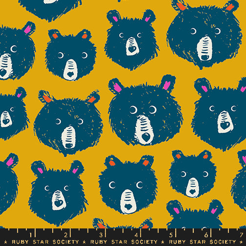 Teddy & the Bears by Sarah Watts - Teddy and the Bears Goldenrod RS2102 11 (Estimated Ship Date Oct. 2024)