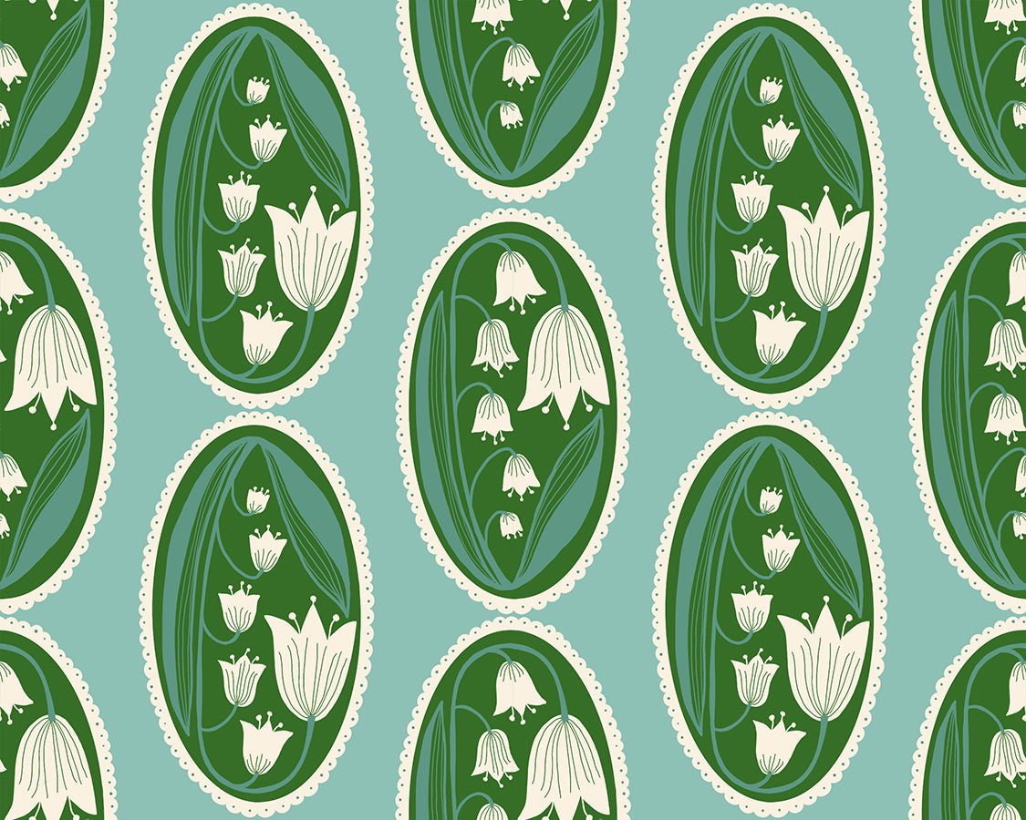 Endpaper by Jen Hewett  -   Lily of the Valley Cameo Water RS6042 14 (Estimated Ship Date Nov. 2024)
