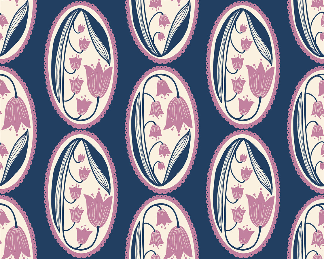 Endpaper by Jen Hewett  -    Lily of the Valley Cameo Bluebell RS6042 16 (Estimated Ship Date Nov. 2024)