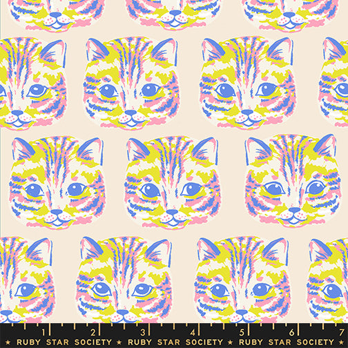 Oops All Cats by Sarah Watts : Meow Meow Neon Pink RS2147 12