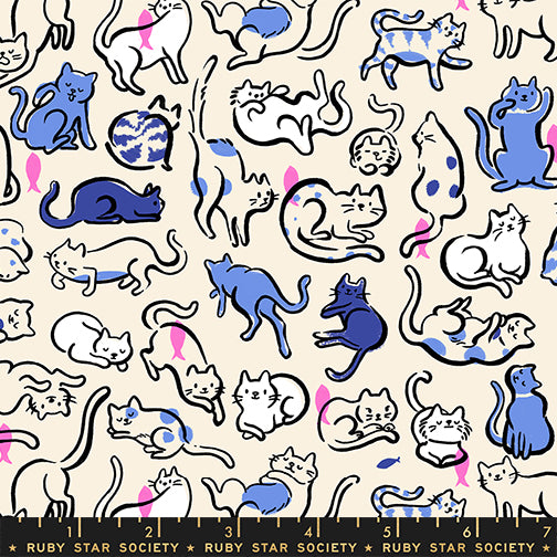Oops All Cats by Sarah Watts : Schmitties Lindley Blue RS2149 14