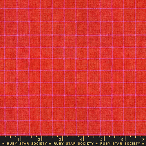 Mystic Fable Warp & Weft by Alexia Abegg : Small Windowpane Red RS4156 11