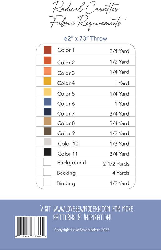 Radical Cassettes Quilt Pattern by Love Sew Modern