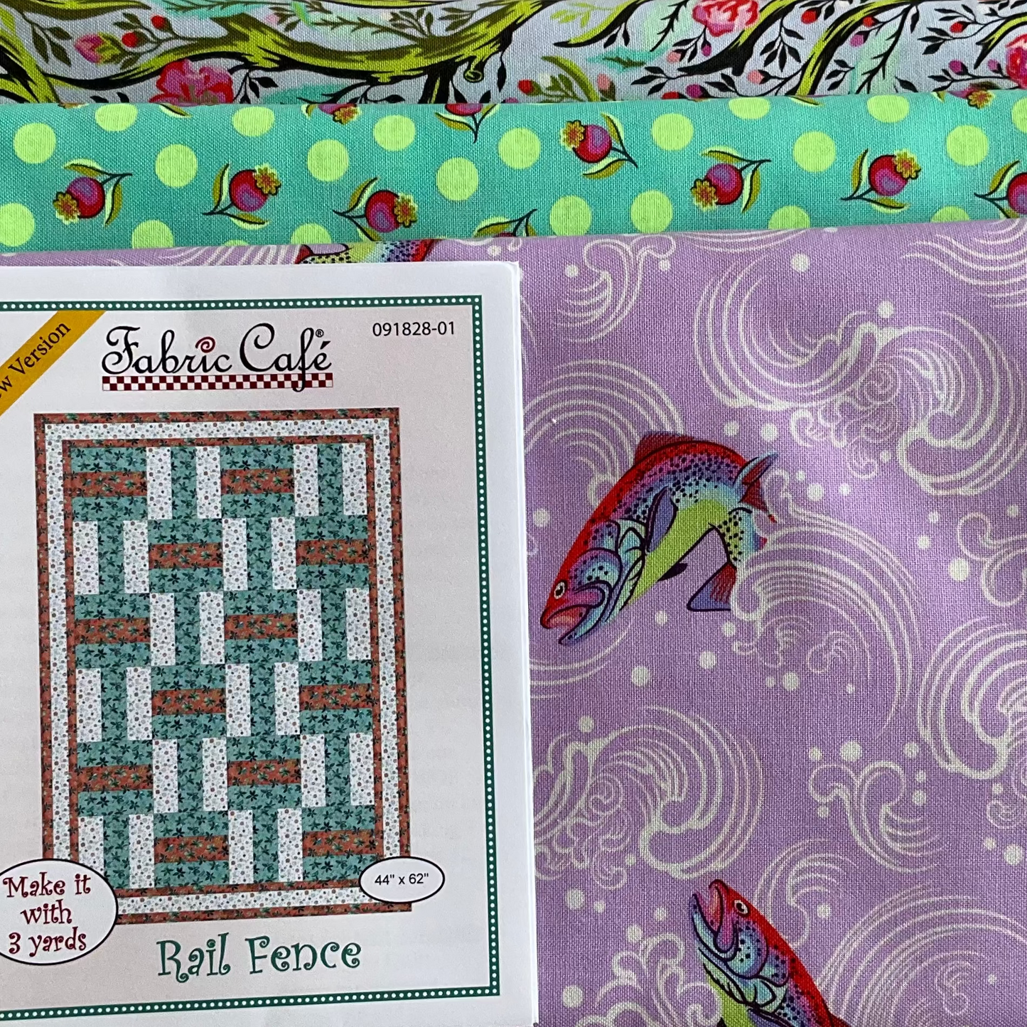 Rail Fence Quilt Kit featuring Full Moon Forest II & Untamed by Tula Pink - 3 Yard Quilt Kit
