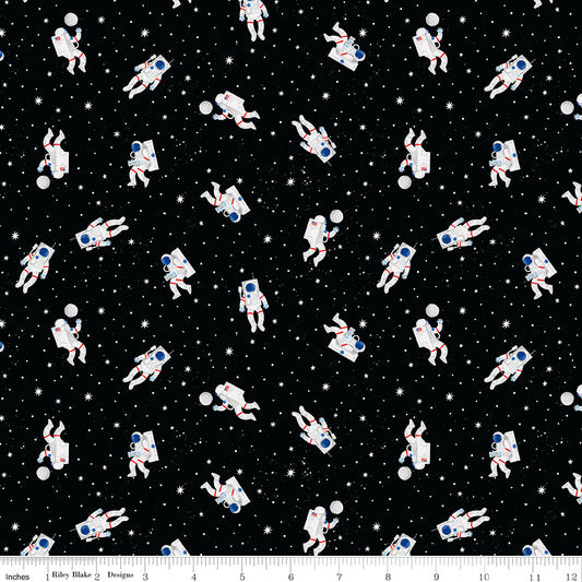 Reach For The Stars with NASA by Riley Blake Designs : Astronauts Black C18333-BLACK