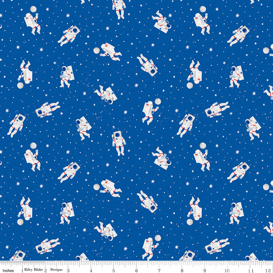 Reach For The Stars with NASA by Riley Blake Designs : Astronauts Sapphire C18333-SAPPHIRE