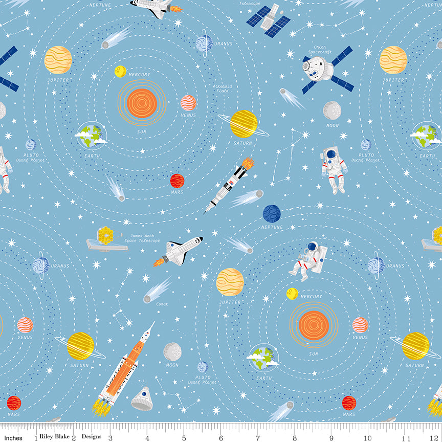 Reach For The Stars with NASA by Riley Blake Designs : Galaxy Sky C18330-SKY