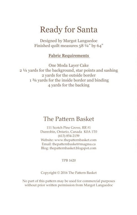 Ready For Santa Quilt Pattern by The Pattern Basket