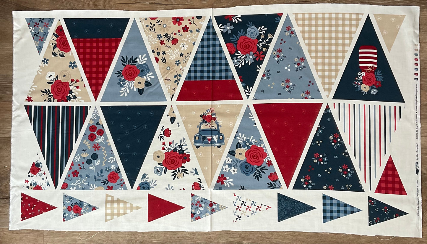 Red, White & True Banner Panel by Dani Mogstad