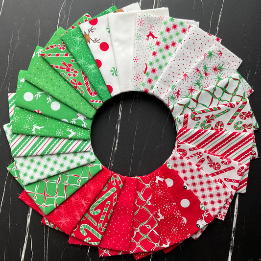 Reindeer Games by Me and My Sister Designs - Checkered Squares - Poinsettia Red 22444 23