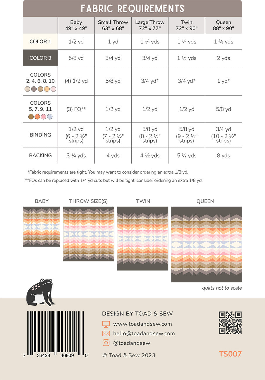 Rocky Coast Quilt Pattern by Toad & Sew