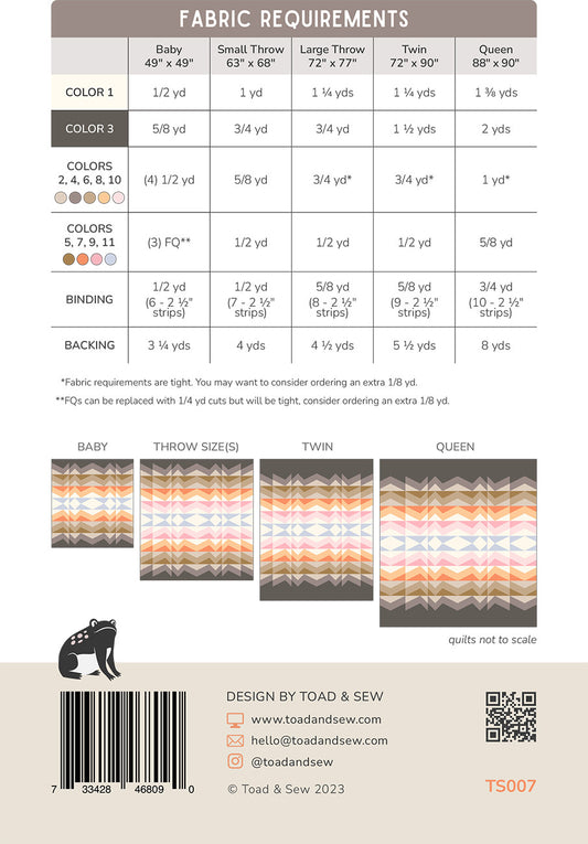 Rocky Coast Quilt Pattern by Toad & Sew