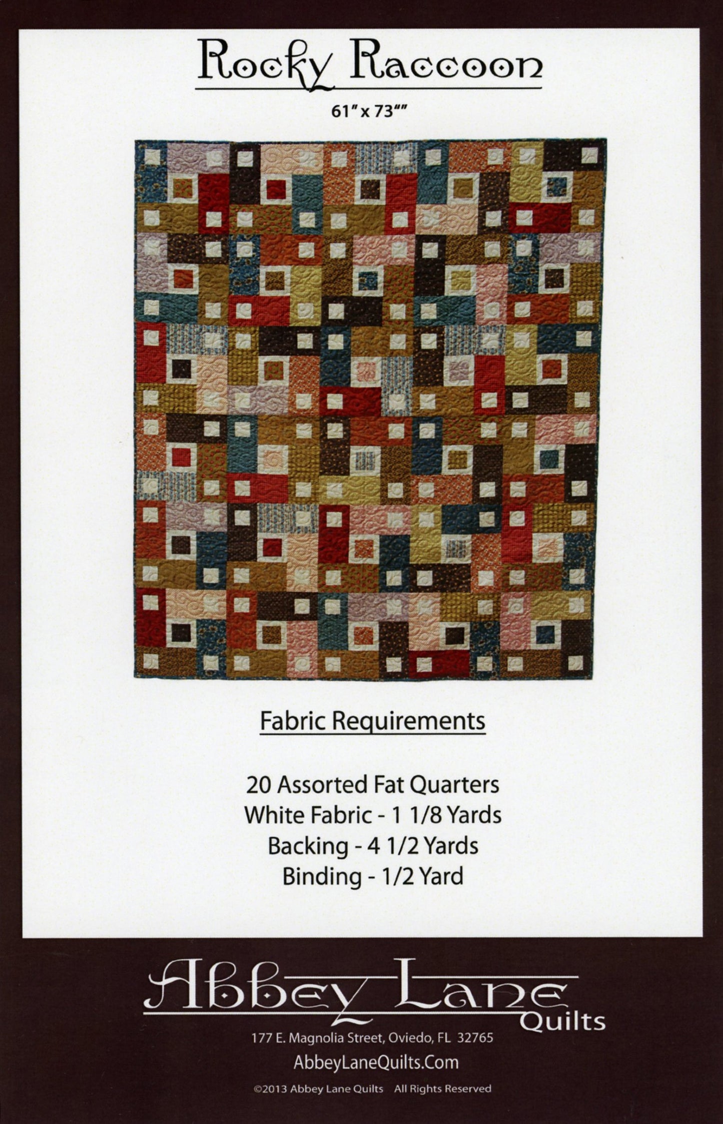 Rocky Raccoon Quilt Pattern by Abbey Lane Quilts