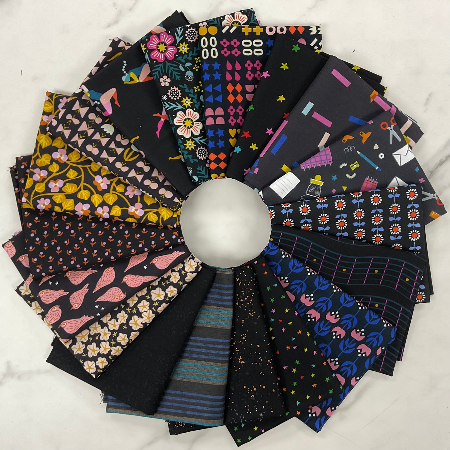 Ruby Star Society Ultimate Black Color Way Fabric Bundles