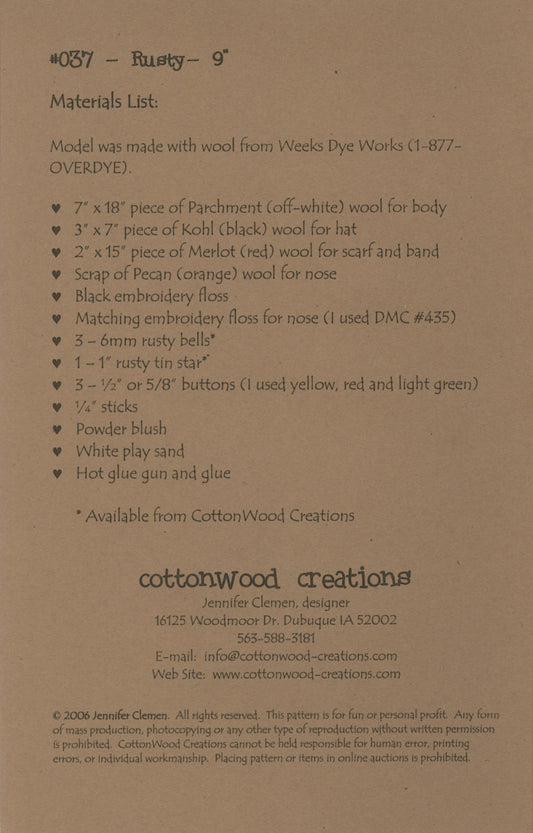 Rusty # CWC037 - Special Order
