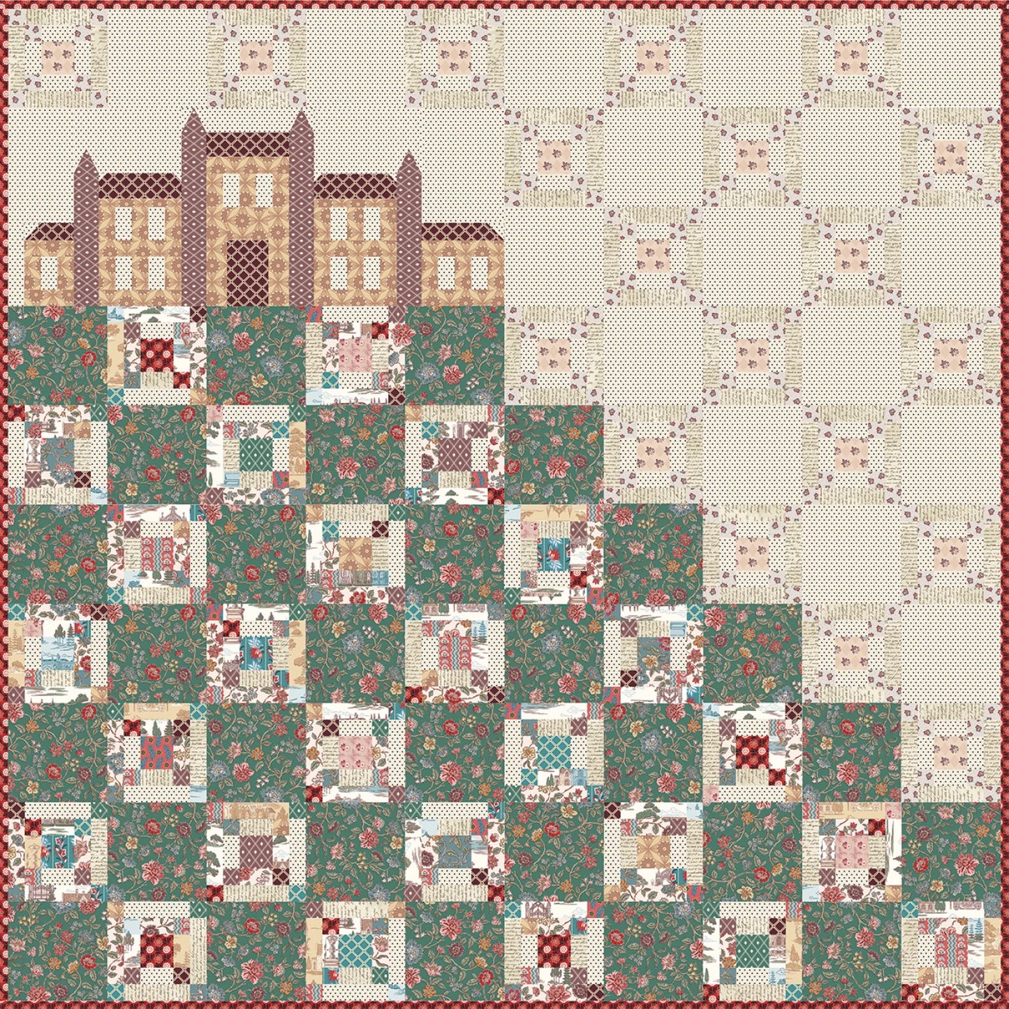 Northanger Abbey by Jane Austen Collection : The Abbey Quilt Front Shop Sample