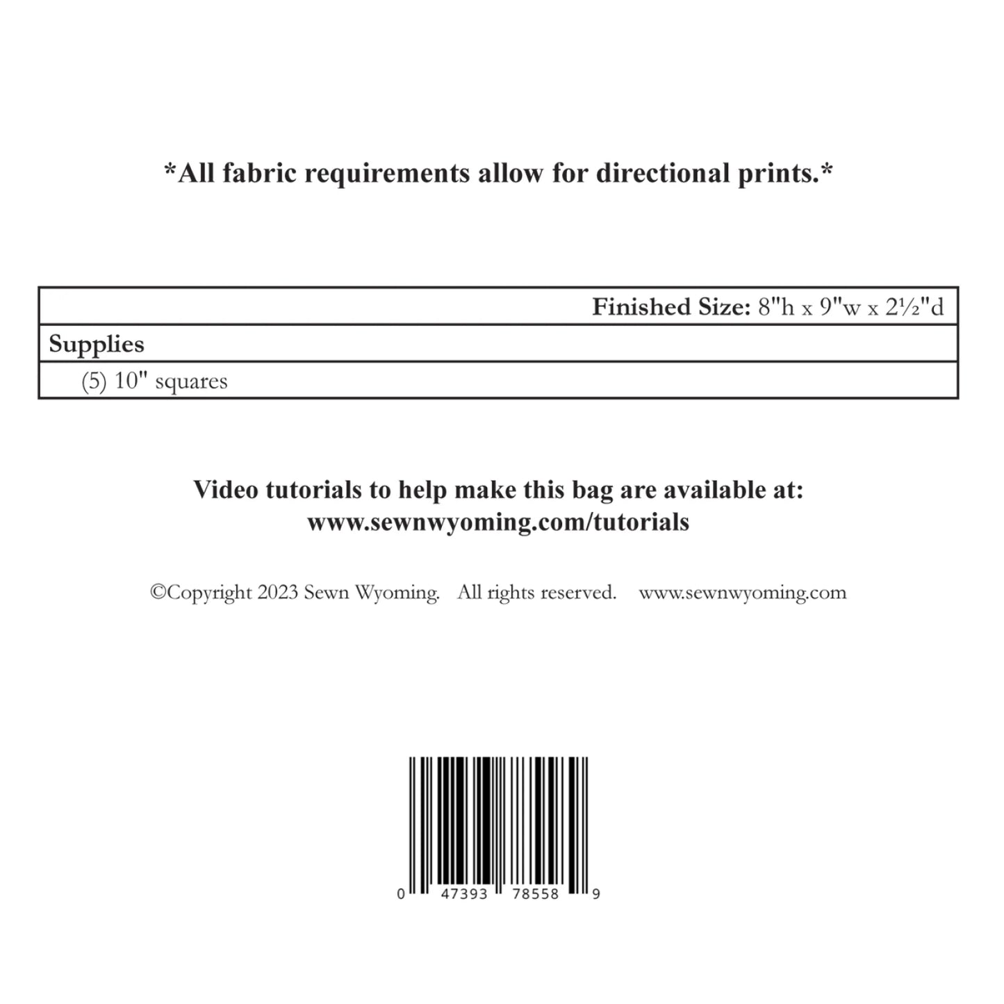 Sac de terrain urbain SIF 197D par Sewn Wyoming