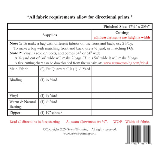 Easy Project Bag Pattern by Sewn Wyoming