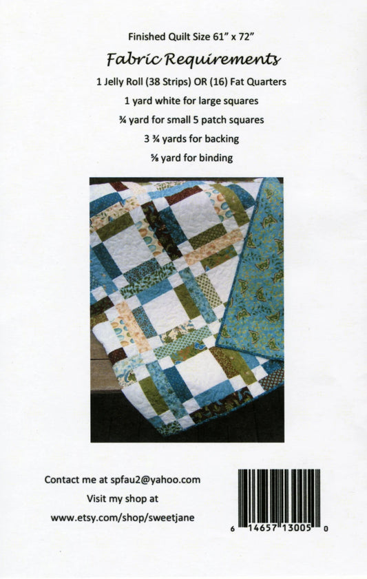 Grandma Mary's Five Patch Quilt Pattern by Sweet Jane's Quilting & Design