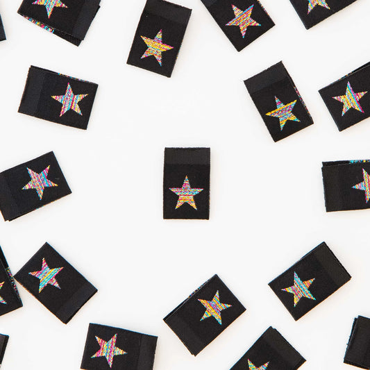 Sarah Hearts Labels : Metallic Rainbow Star # SH-LP222