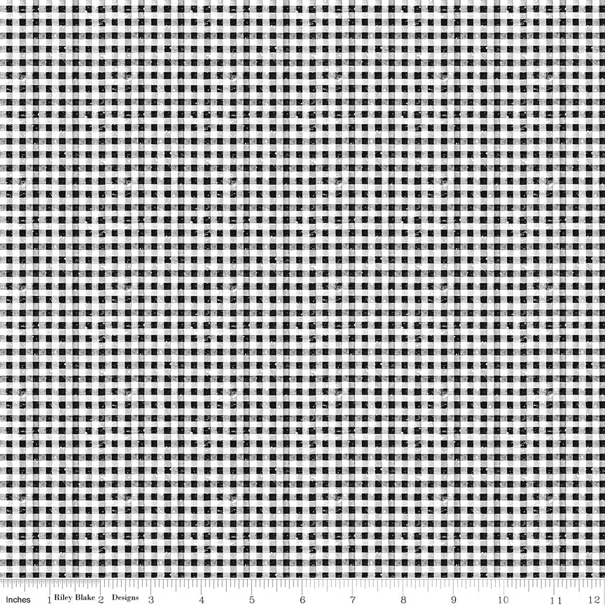 Scary Scraps by J. Wecker-Frisch : Faded Gingham Black C17614-BLACK
