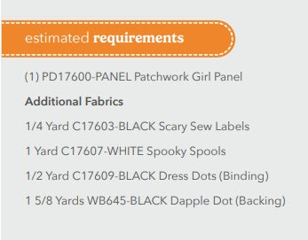 Scary Scraps by J. Wecker-Frisch : Patchwork Girl Panel Quilt Kit