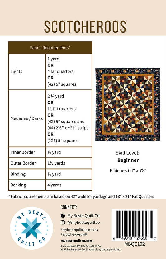 Scotcheroos Quilt Pattern by My Beste Quilt Co.