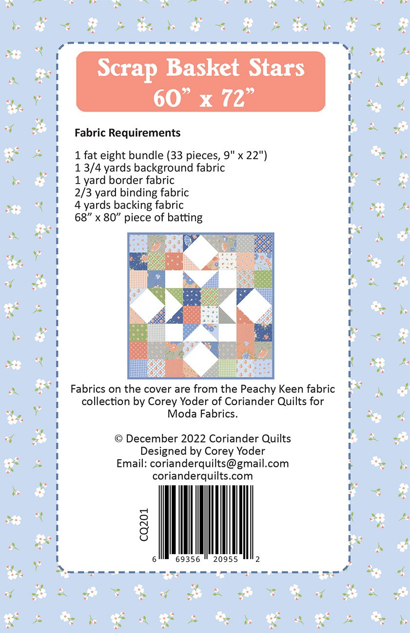 Scrap Basket Stars Quilt Pattern by Coriander Quilts - Special Order