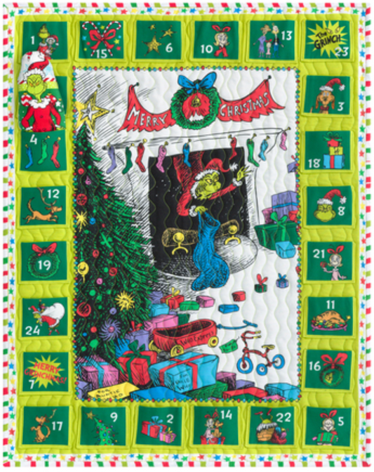 Pre-Order How the Grinch Stole Christmas by Dr. Seuss Enterprises - Grinchmas Advent Calendar Quilt Kit