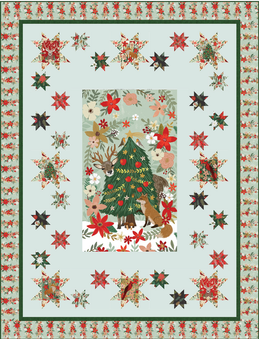 Christmas Spirit by Mia Charro - Starlit Quilt Kit (Estimated Ship Date June 2024)