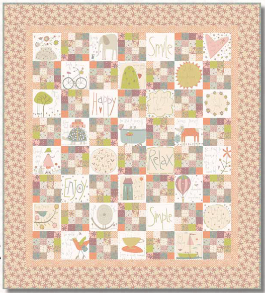 Simply Be by Anni Downs : Happy As Can Be Quilt Kit