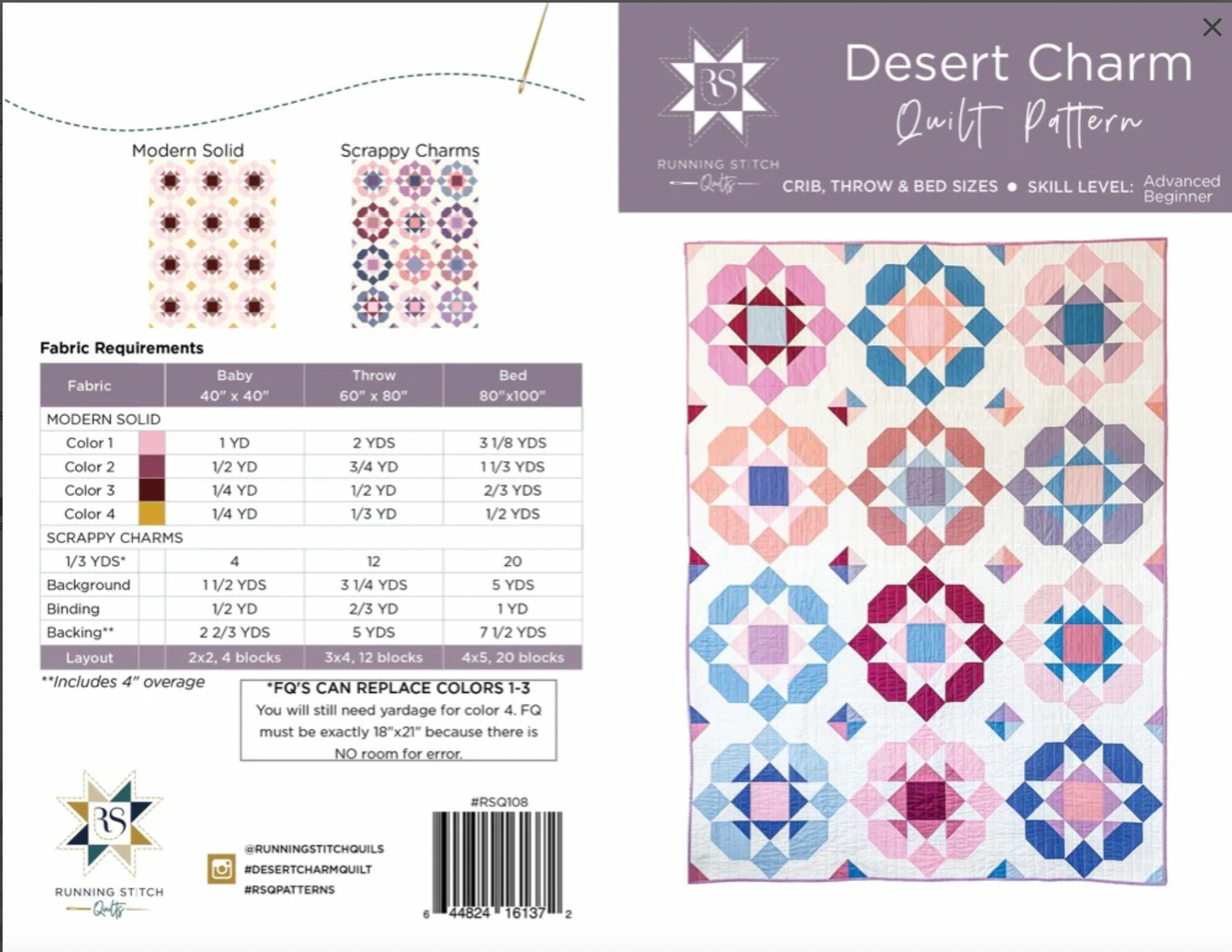 Margo by Adriana Picker  - Desert Charm Quilt Kit