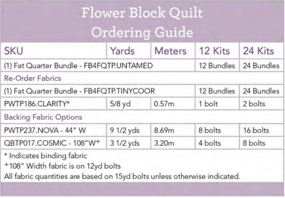 Untamed by Tula Pink: Flower Garden Quilt (Estimated Ship Date Oct. 2024)