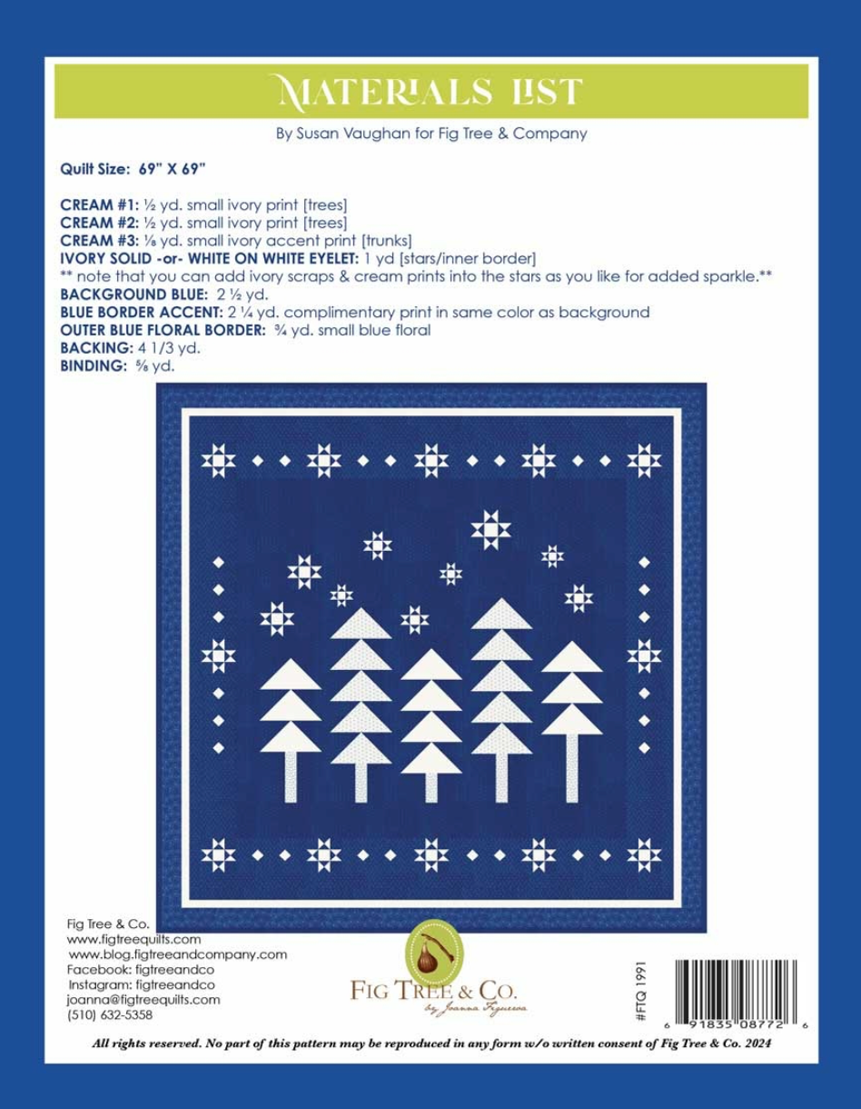 Denim & Daisies by Fig Tree & Co. : Winter Walk in the Woods Quilt Kit (Estimated Ship Date Aug. 2024)