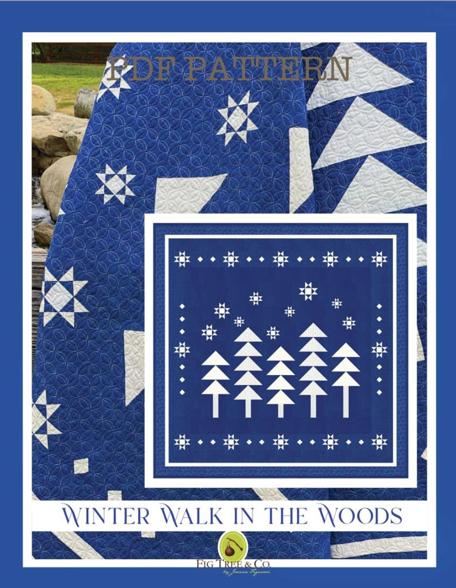 Denim & Daisies by Fig Tree & Co. : Winter Walk in the Woods Quilt Kit (Estimated Ship Date Aug. 2024)