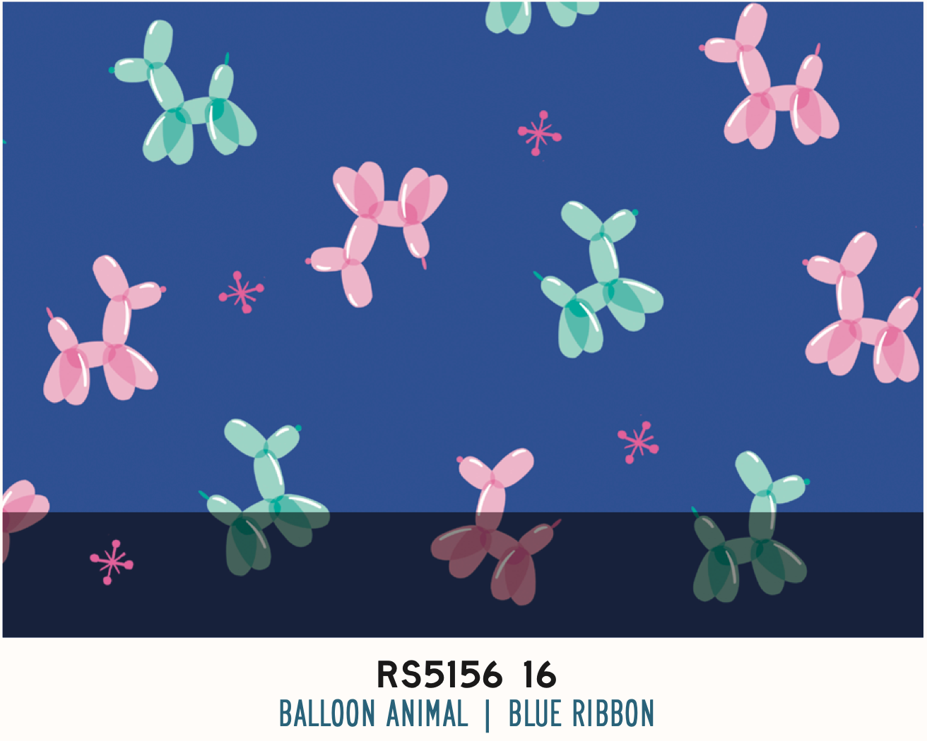 Eye Candy by Ruby Star Collaborative - Balloon Animal Blue Ribbon RS5156 16 (Estimated Ship Date Nov. 2024)