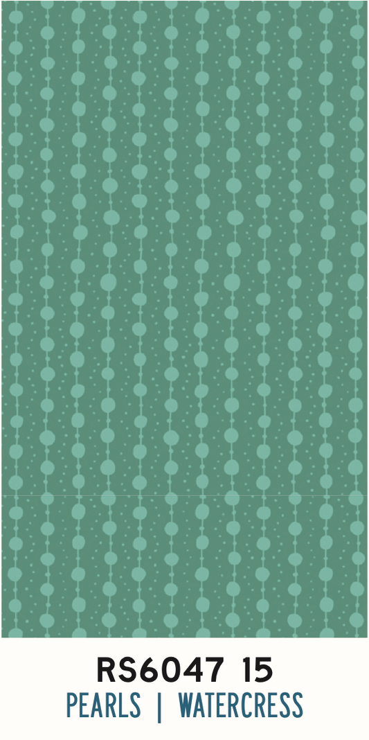 Endpaper by Jen Hewett  -  Pearls Watercress RS6047 15