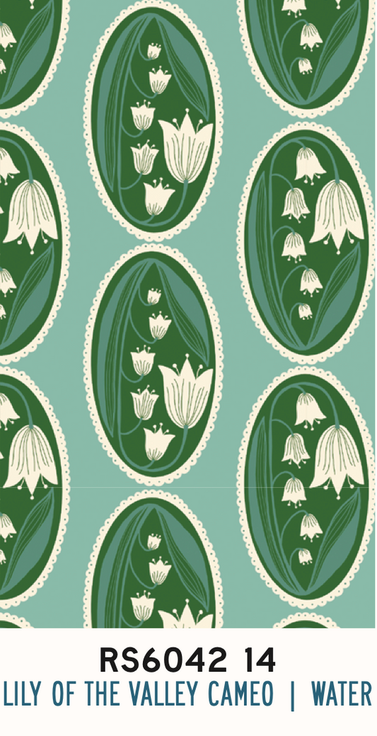 Endpaper by Jen Hewett  -   Lily of the Valley Cameo Water RS6042 14