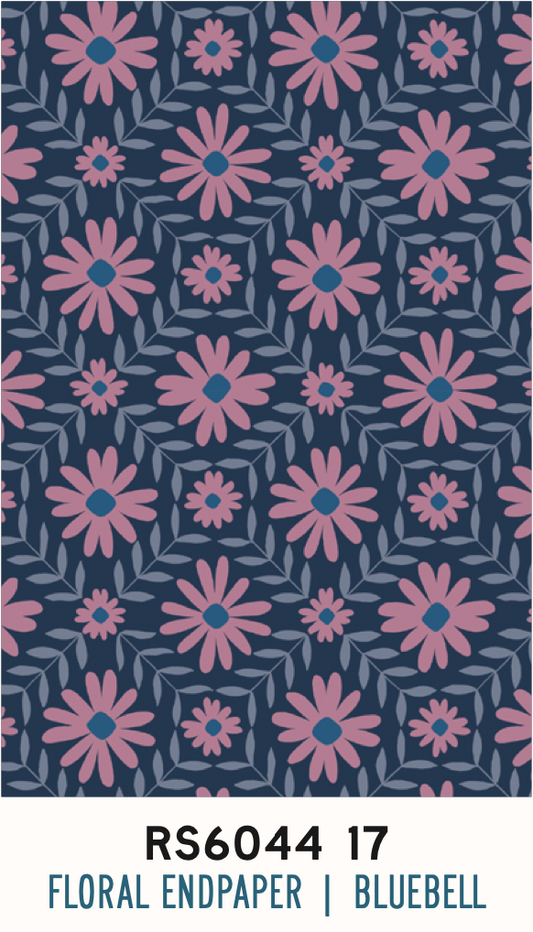 Endpaper by Jen Hewett  -   Floral Endpaper Bluebell RS6044 17