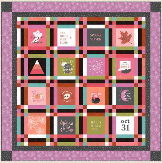 Hey Boo by Lella Boutique - Just A Plaid Halloween Quilt Kit