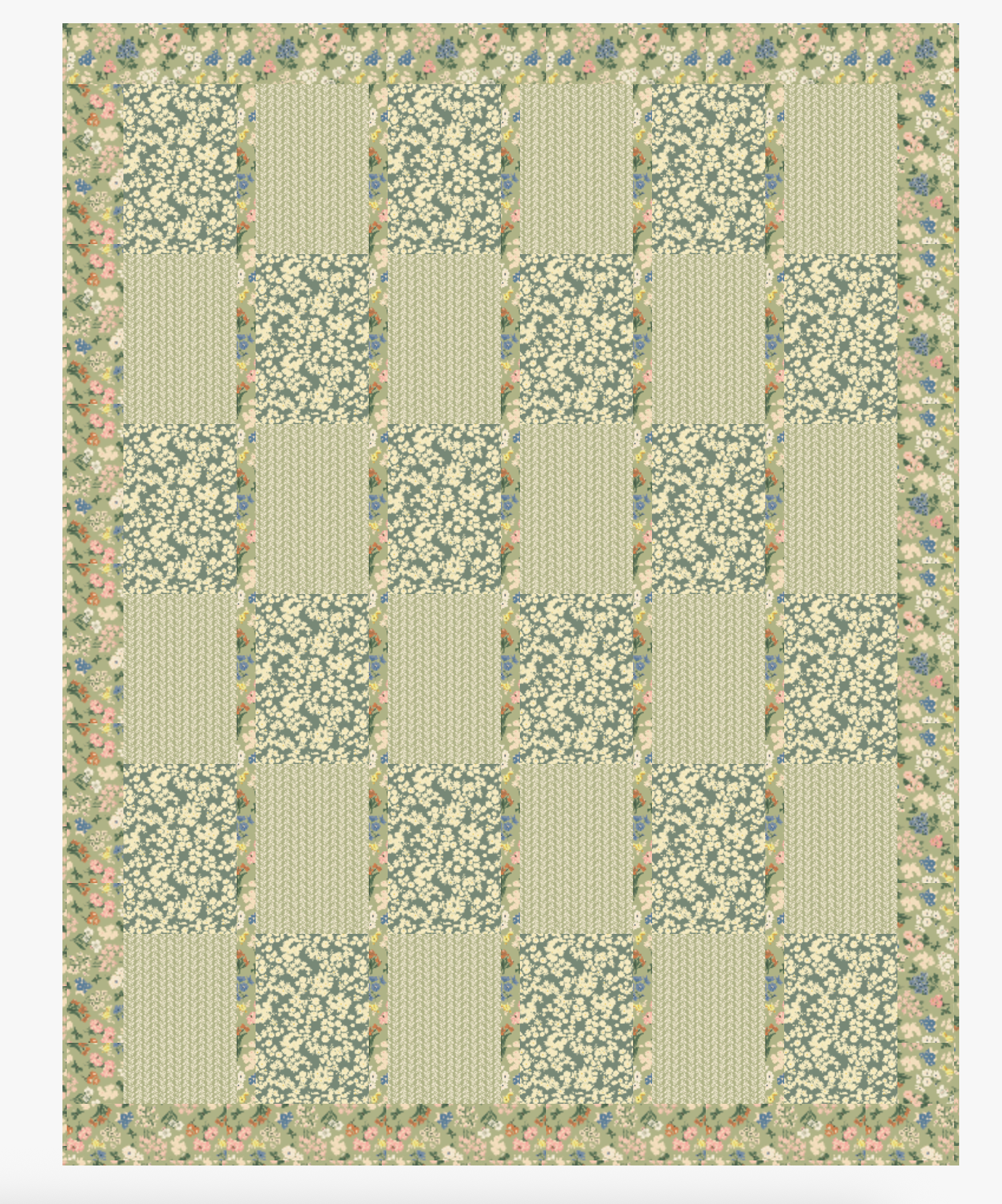 Lickity Split Quilt featuring A Year In Petals by Bonnie Christine - 3 Yard Quilt Kit