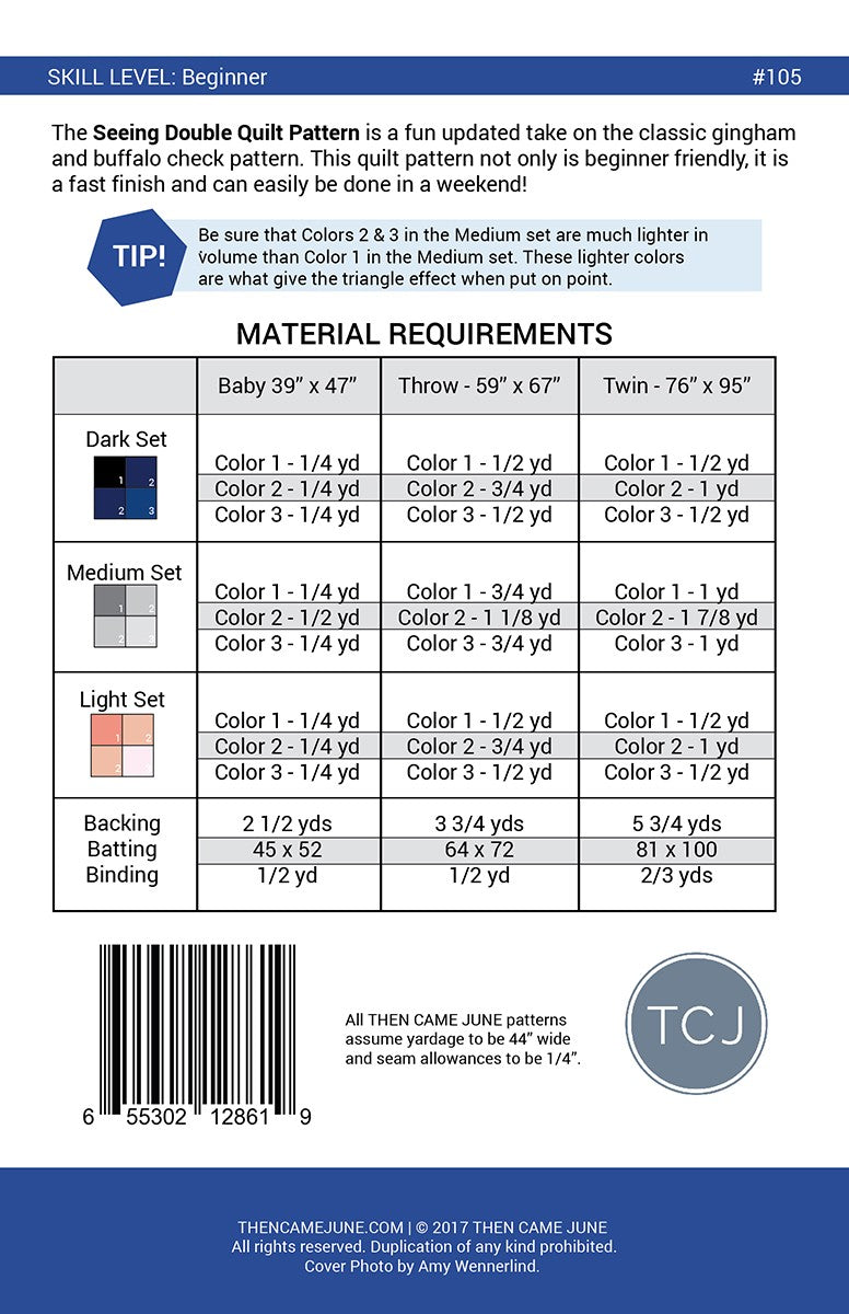 Seeing Double Quilt Pattern by Then Came June