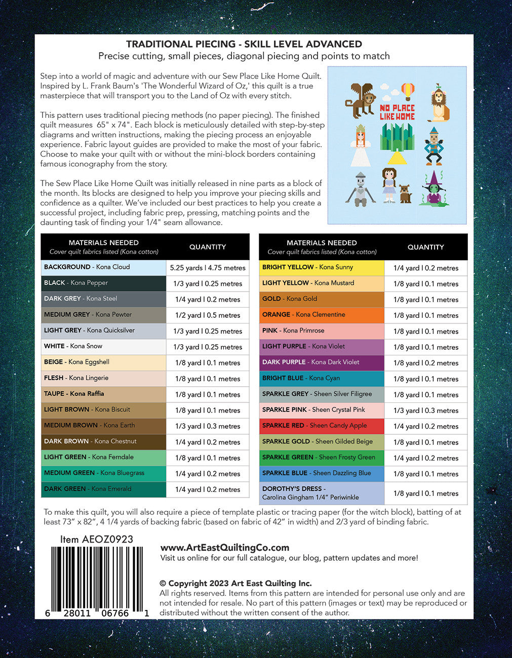 Sew Place Like Home - The Complete Quilt Project by Art East Quilting Co