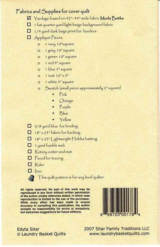 Sewing Cat # LBQSC01 - Special Order