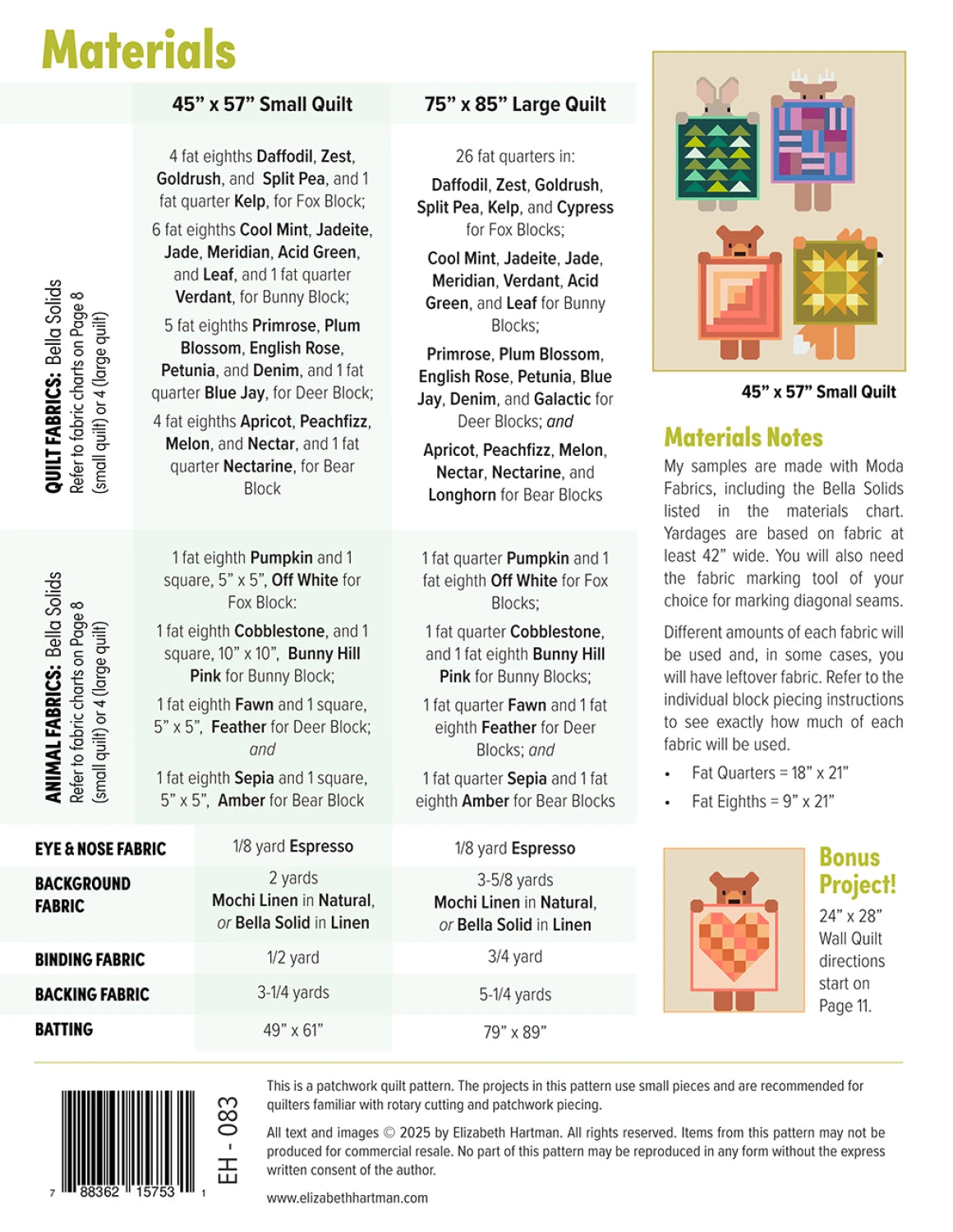 Show and Tell Quilt Pattern by Elizabeth Hartman