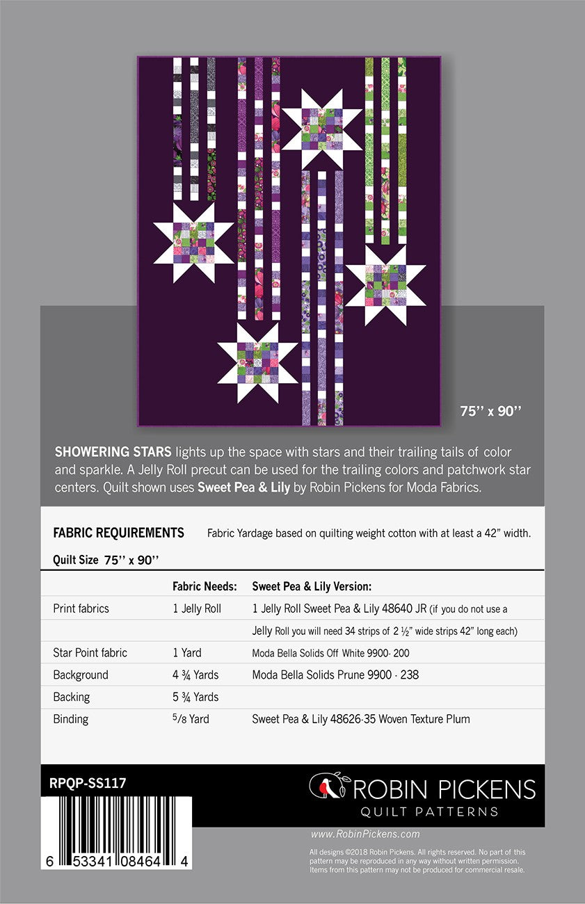 Showering Stars Quilt Pattern by Robin Pickens
