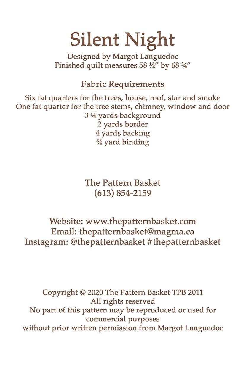 Silent Night Quilt Pattern by The Pattern Basket