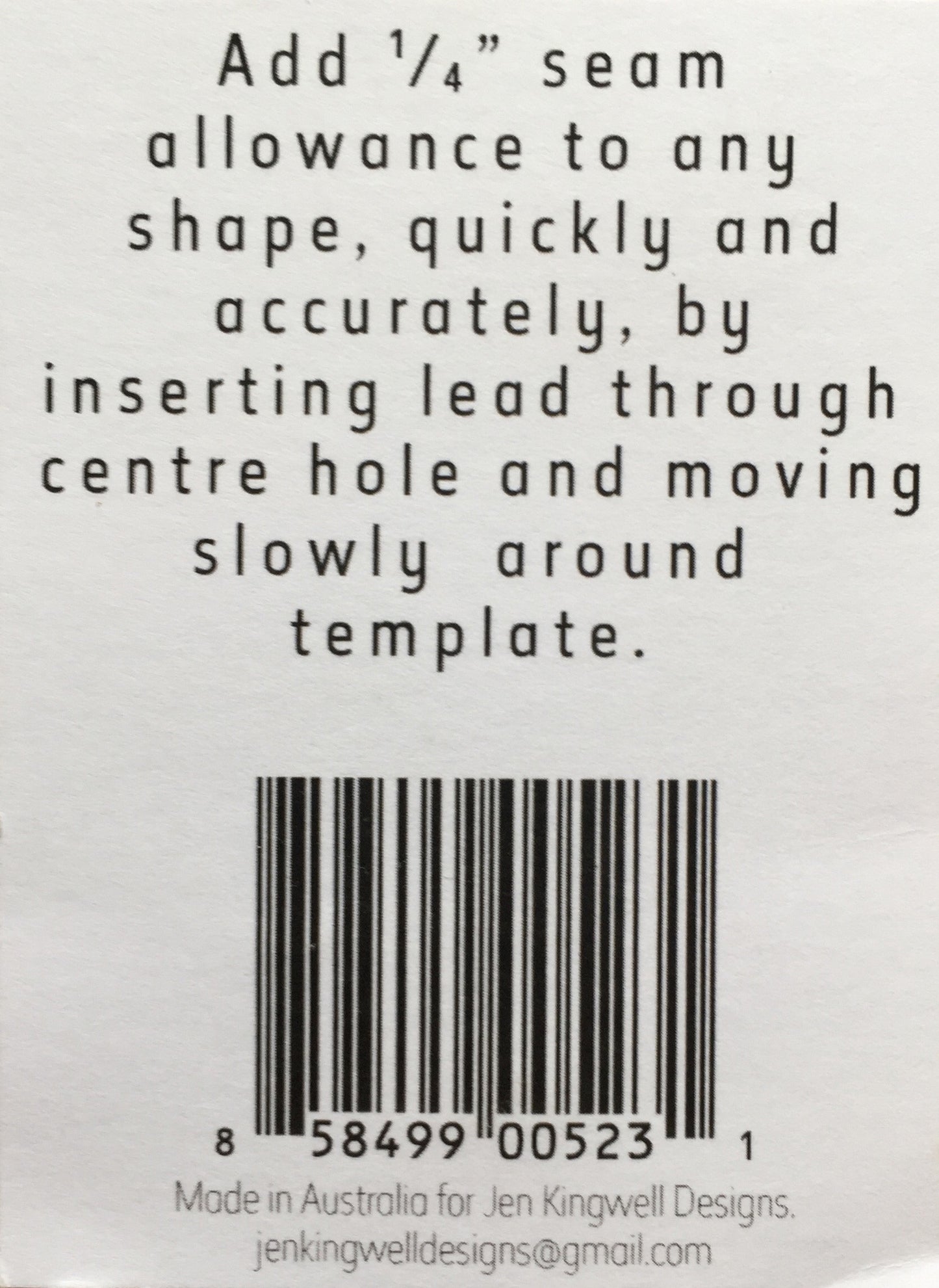 Simple Seam Wheel by Jen Kingwell Designs