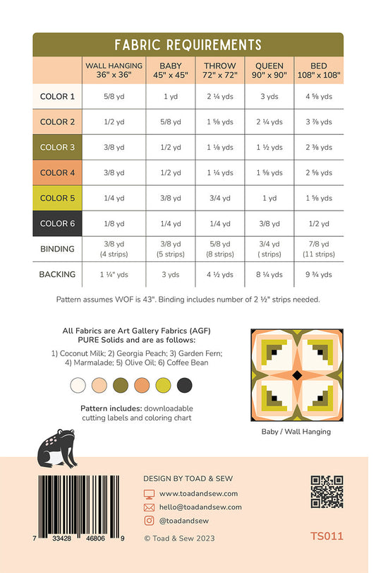 Sky Cabin Quilt Pattern by Toad & Sew