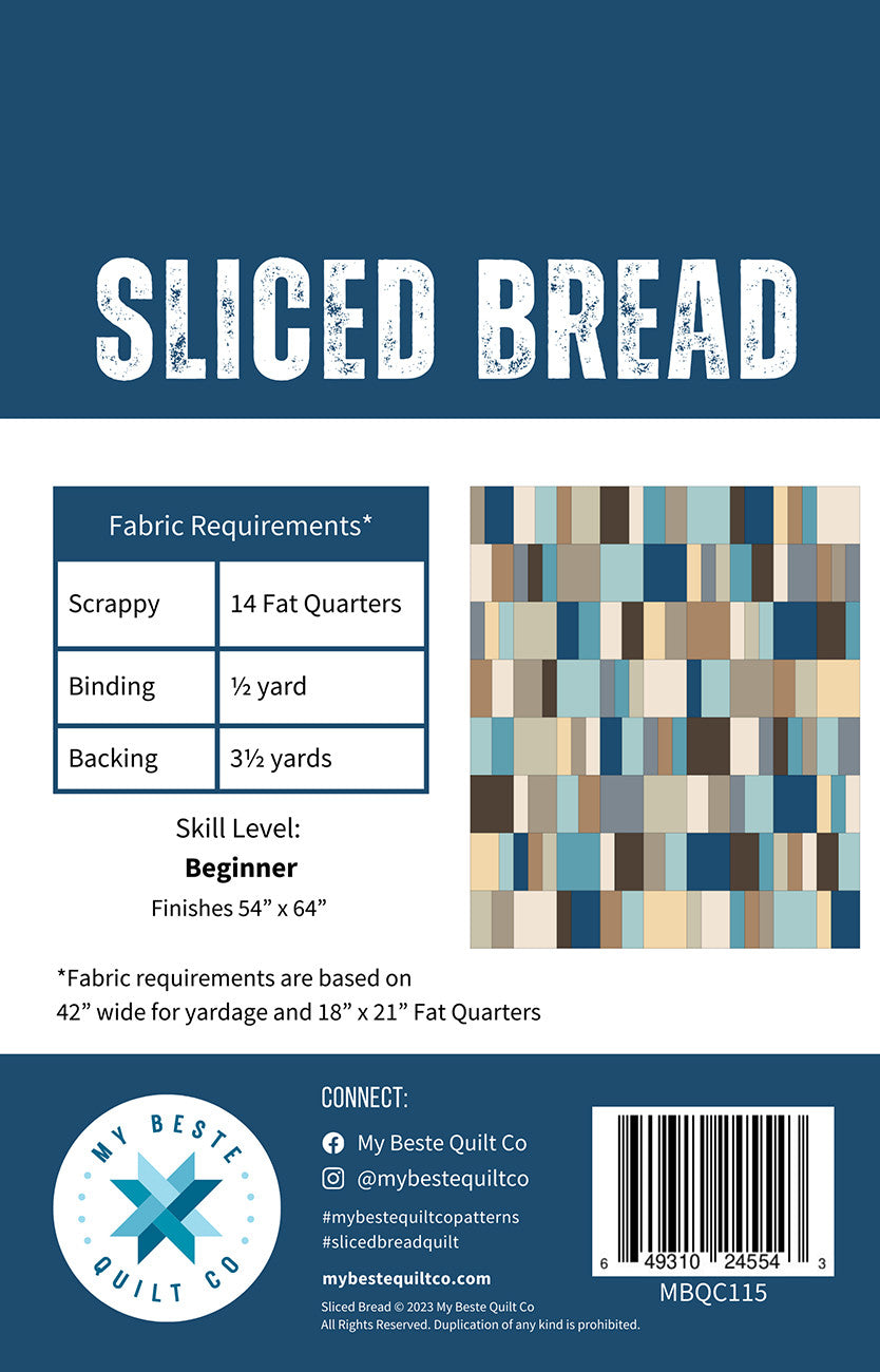 Sliced Bread Quilt Pattern by My Beste Quilt Co.
